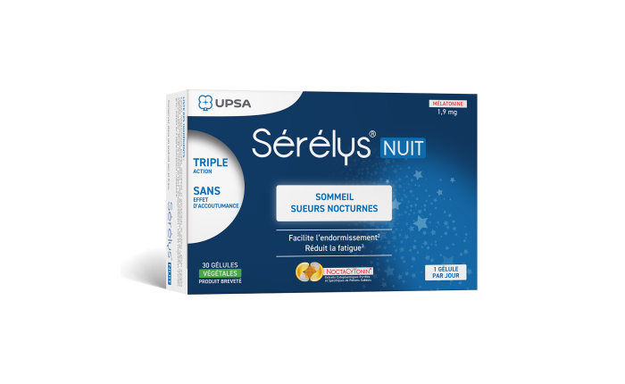 Complément alimentaire troubles du sommeil et sueurs nocturnes - Sérélys NUIT
