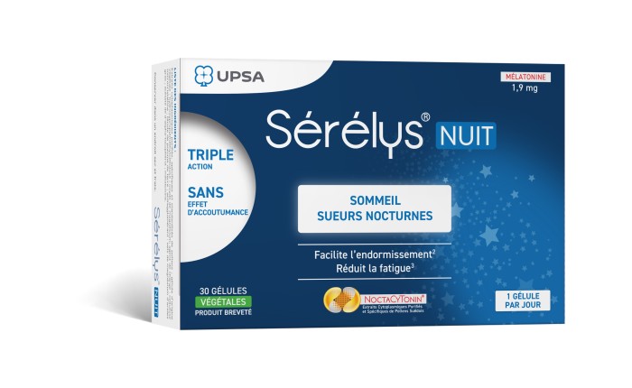 Complément alimentaire troubles du sommeil et sueurs nocturnes - Sérélys NUIT Complément alimentaire troubles du sommeil et sueurs nocturnes - Sérélys NUIT