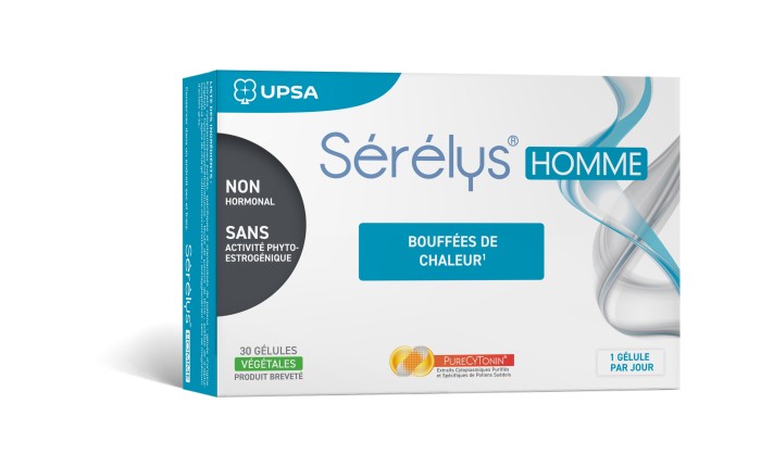 Complément alimentaire Andropause Bouffées de chaleur - Sérélys HOMME Complément alimentaire Andropause Bouffées de chaleur - Sérélys HOMME